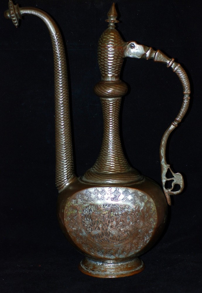 Antique Museum Quality Middle Eastern Islamic Copper Ewer