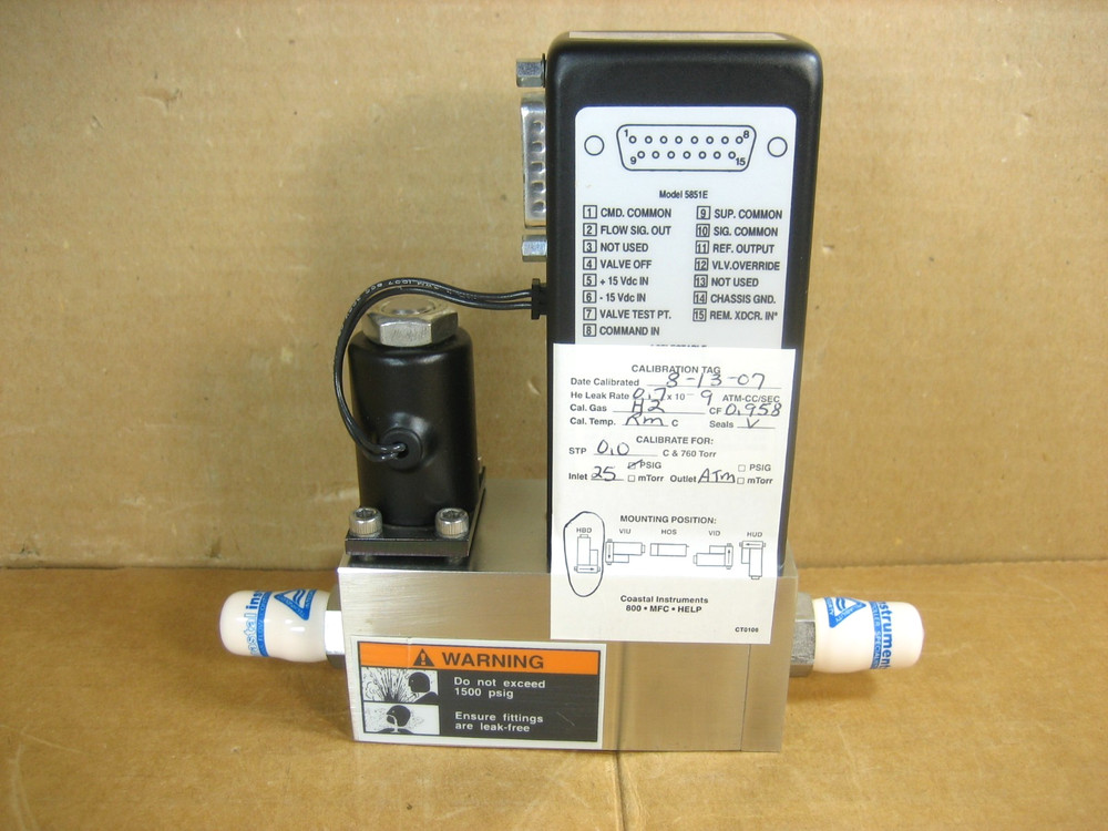 Brooks Instrument 5851E Mass Flow Controller 100 SLPM