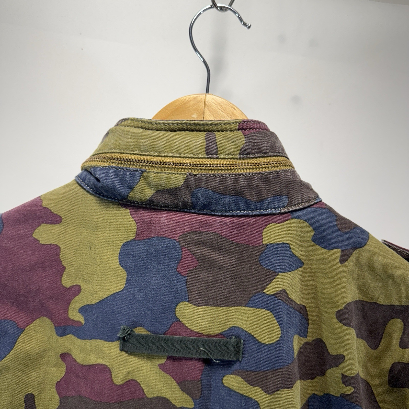 Belgian Jigsaw Field Jacket Puzzle Camo Coat Army Belgium WESC Mens Size XS