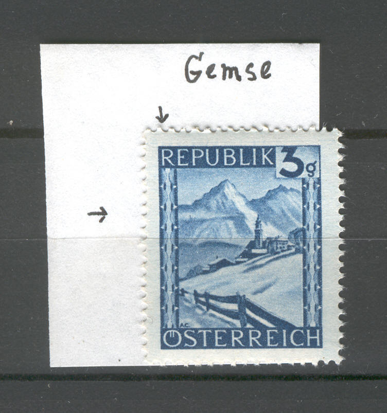 Austria R91 MNH 1945 1v Error Gemse