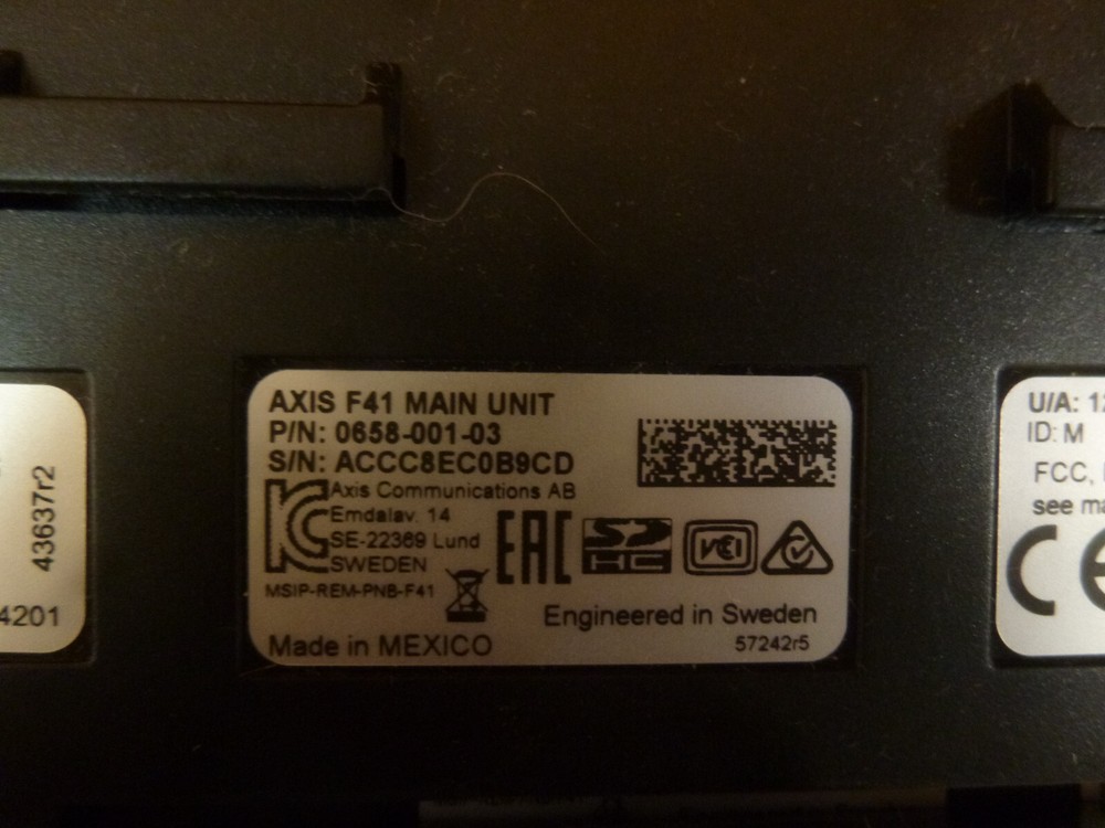 Axis F41 Main Unit 0658-001-03