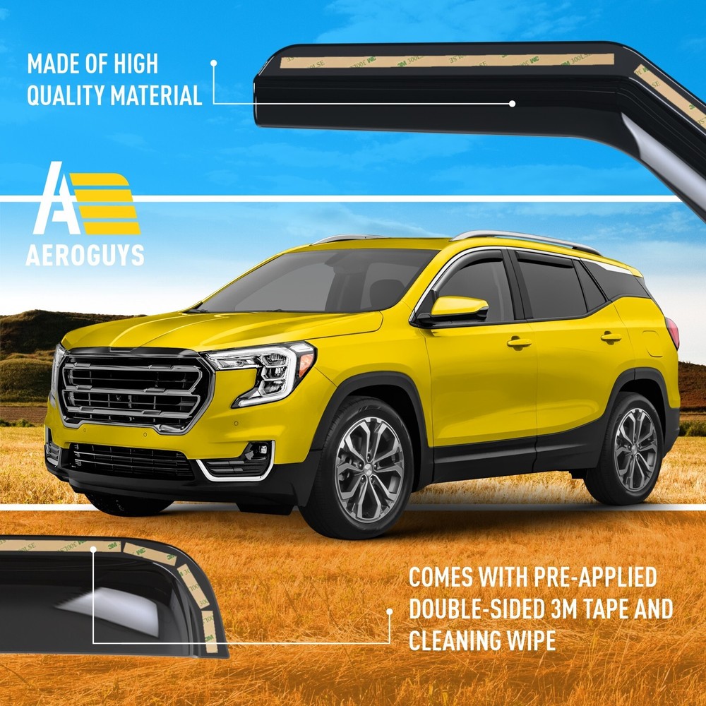 Side Window Deflectors Rain Guards for 2018-2024 GMC Terrain