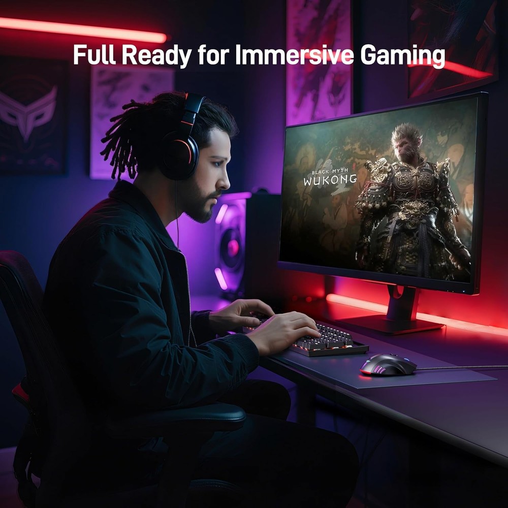 Wired Gaming , 12,800 DPI RGB Ergonomic Computer with Optical , 8 Programmabl...