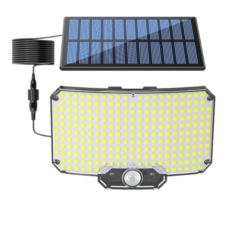 2-in-1 Solar Wall Light with Remote - Split Motion Sensor Dimmable LED Lamp