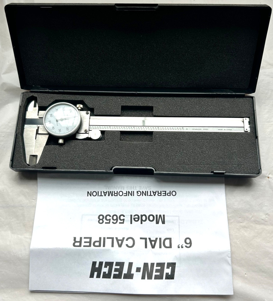 Cen-Tech 6" Dial Caliper With Case Item 05647