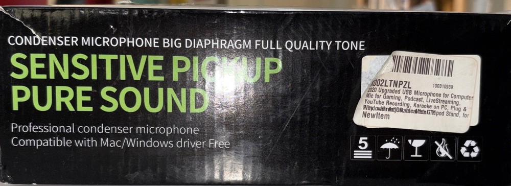 Sensitive Pickup Professional Condenser Microphone For Mac Or Windows