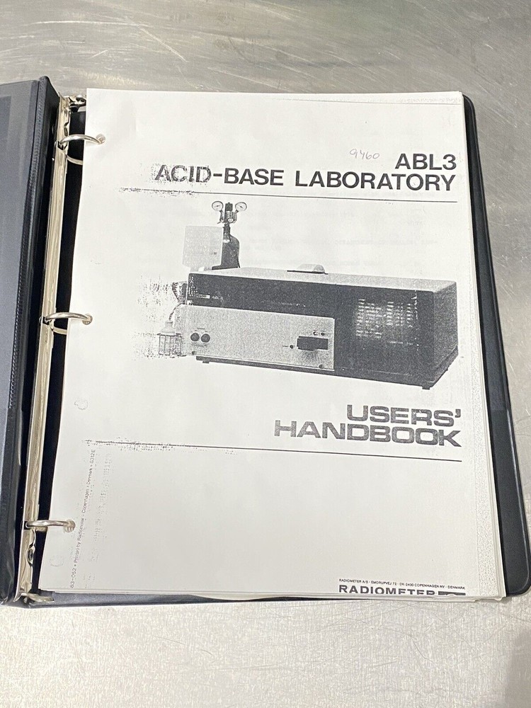 Radiometer ABL3 Acid-Base Laboratory - Users Guide / Instruction / Manual