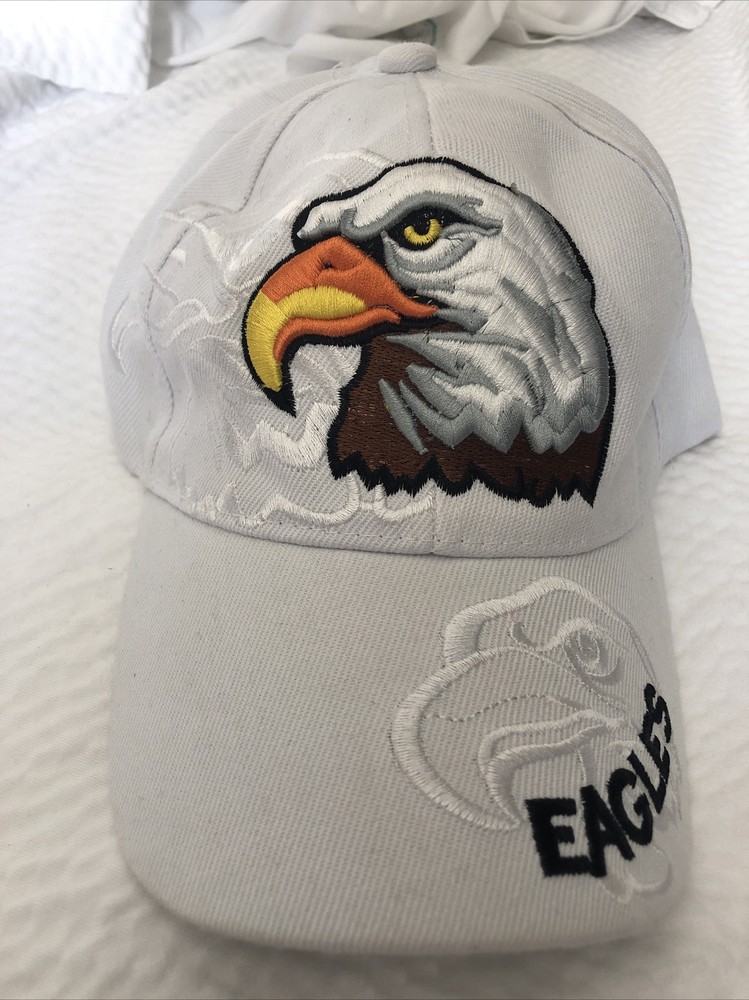 Eagles Cap Hat White Adjustable new w Tags Embroidered