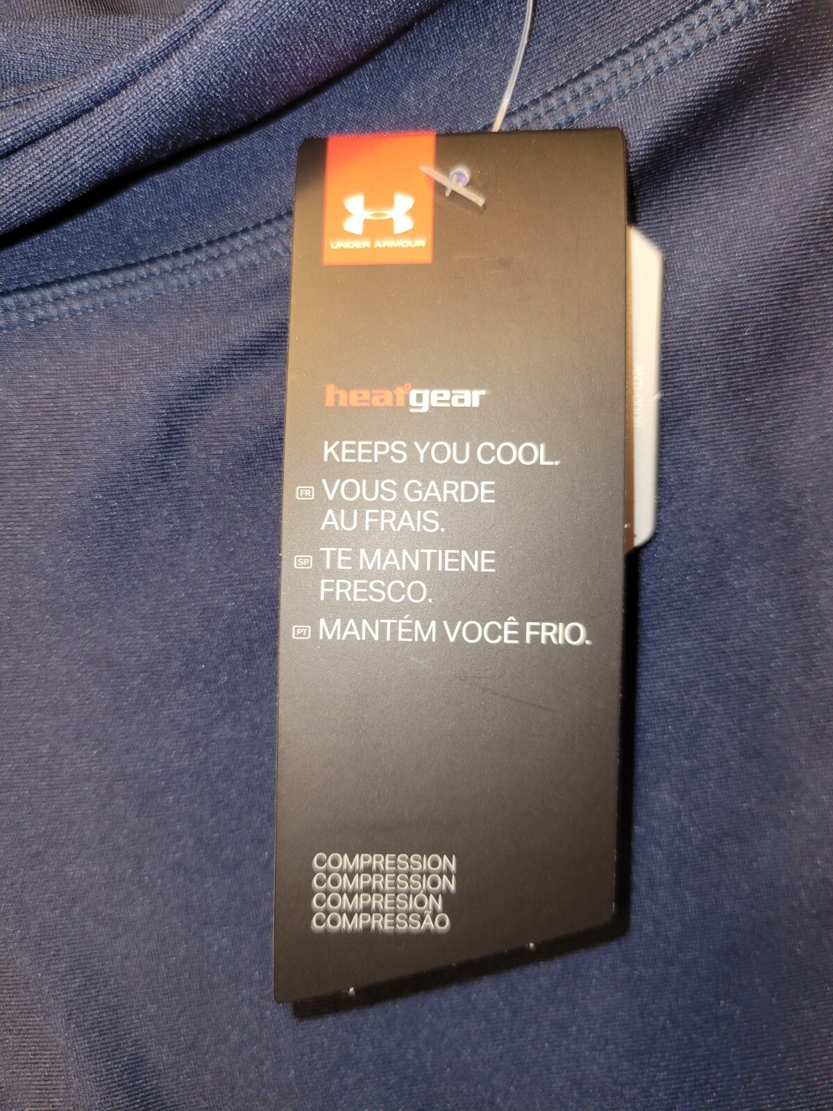 Under Armour Women's Compression Leggings Academy Mileage Raised Thread XS Blue