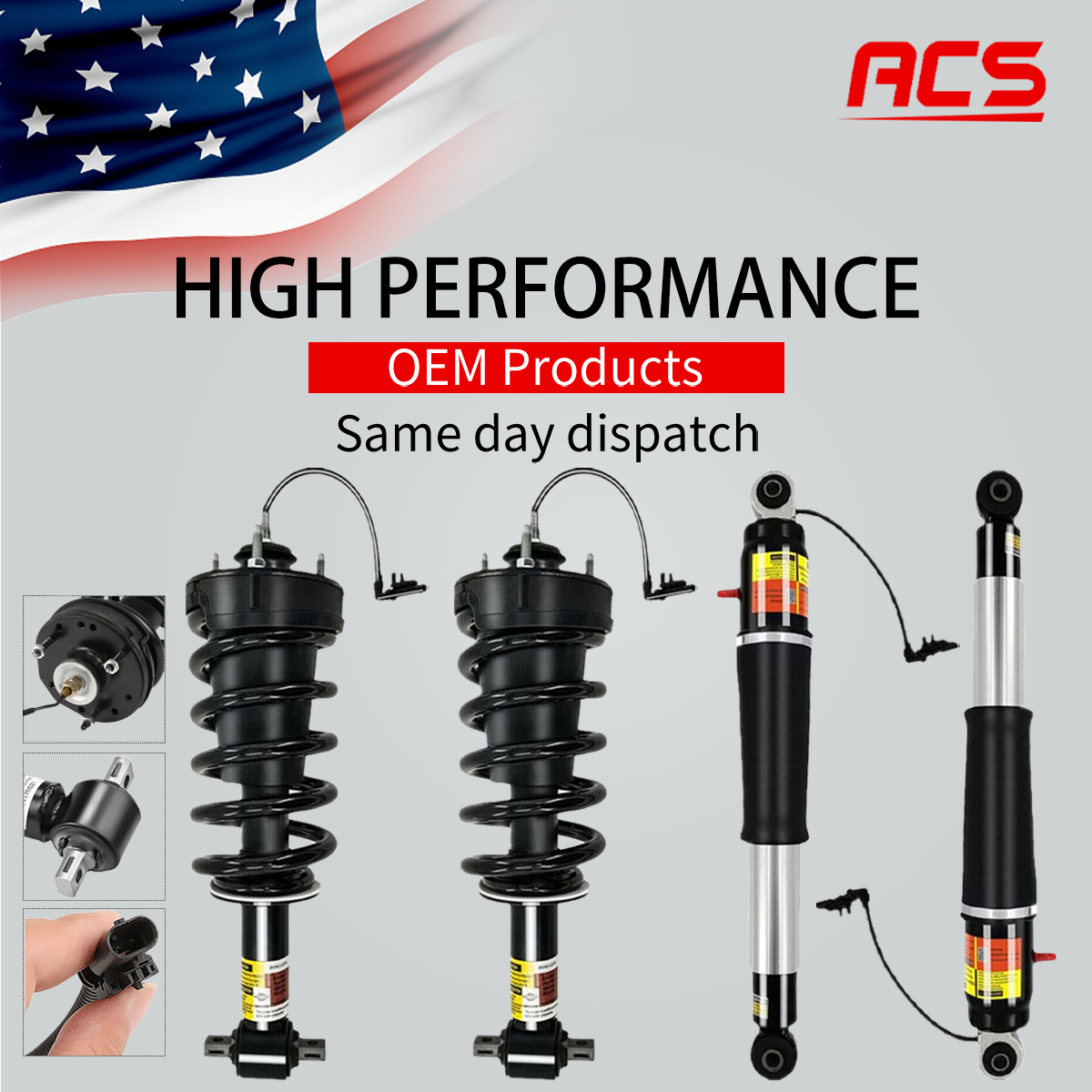 4X Front Rear Shock Strut Magnetic For GMC Yukon Denali Escalade Tahoe Suburban