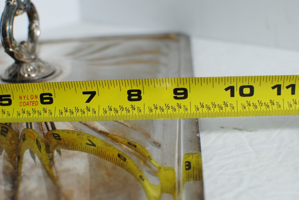 Vintage Silver Plated Footed Rectangular Casserole Serving Tray with Lid 14.25