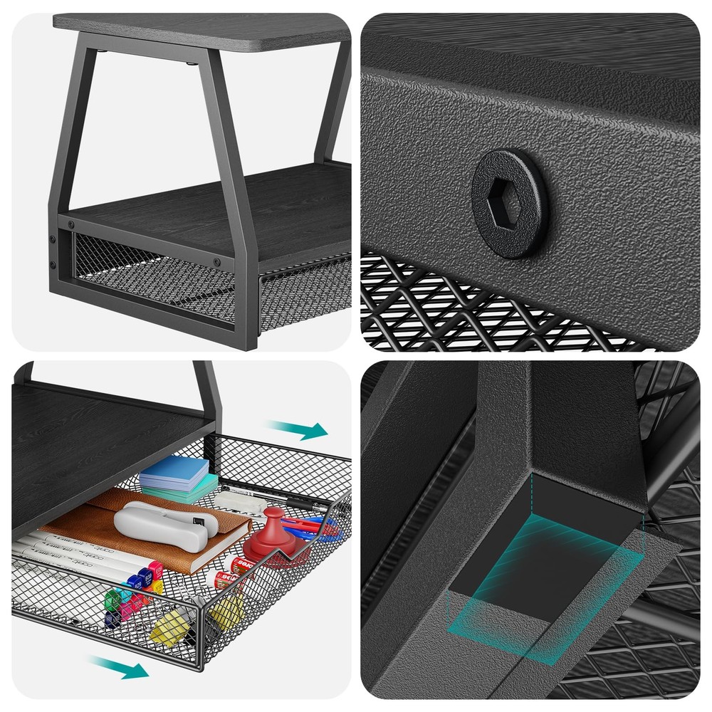 2-Tier Printer Stand with Storage, Desktop Organizer for Printer , Desk Shelf...