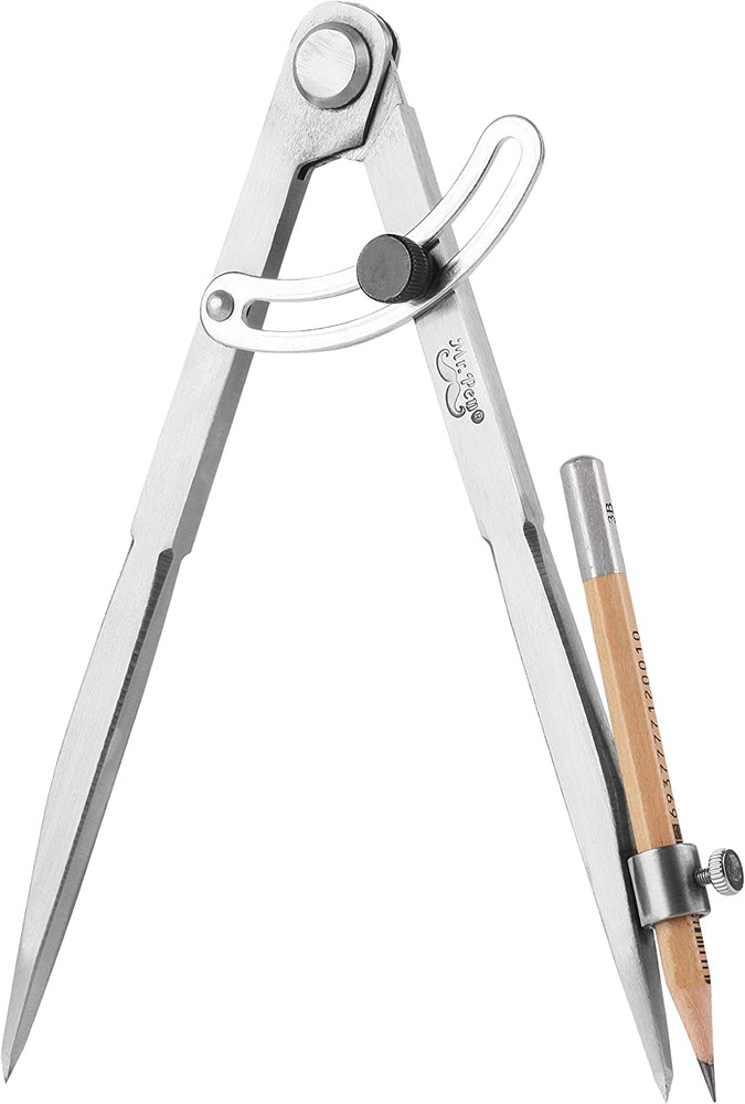 Large Professional Compass for Woodworking and Geometry - Precision Drawing Tool