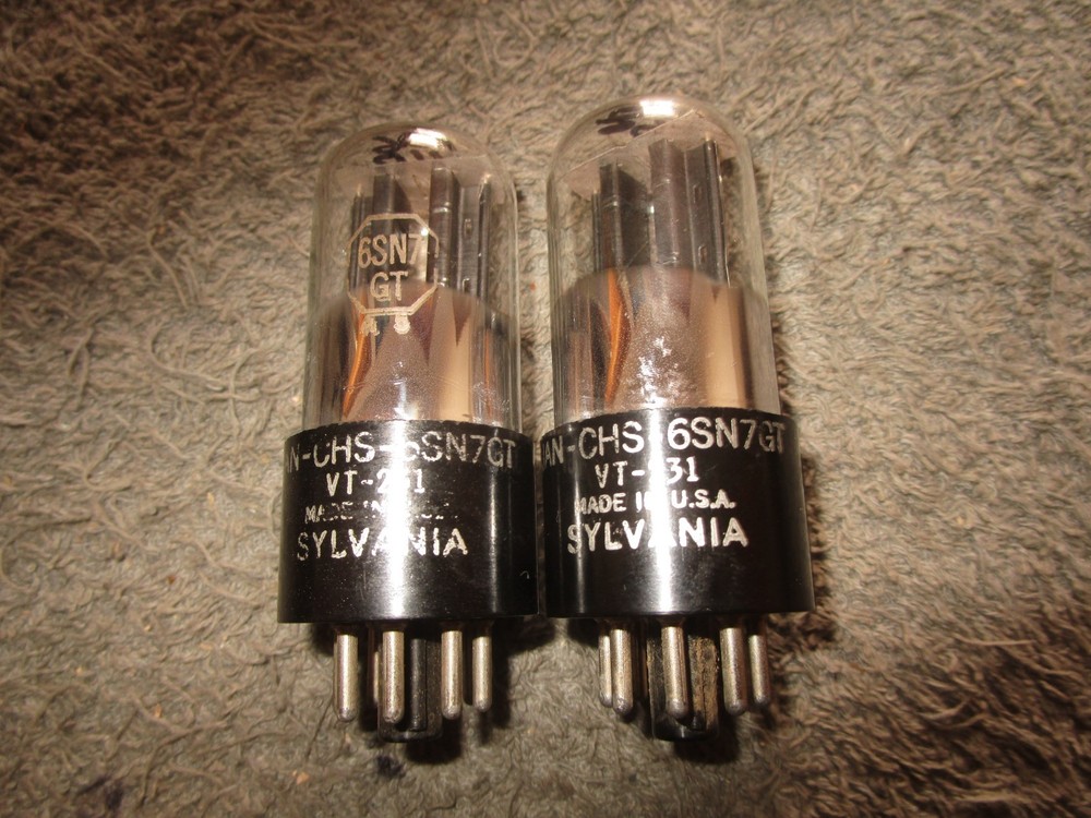 (2) Mint Matched 110% Testing Sylvania  6SN7GT/VT-231  Audio  Tubes
