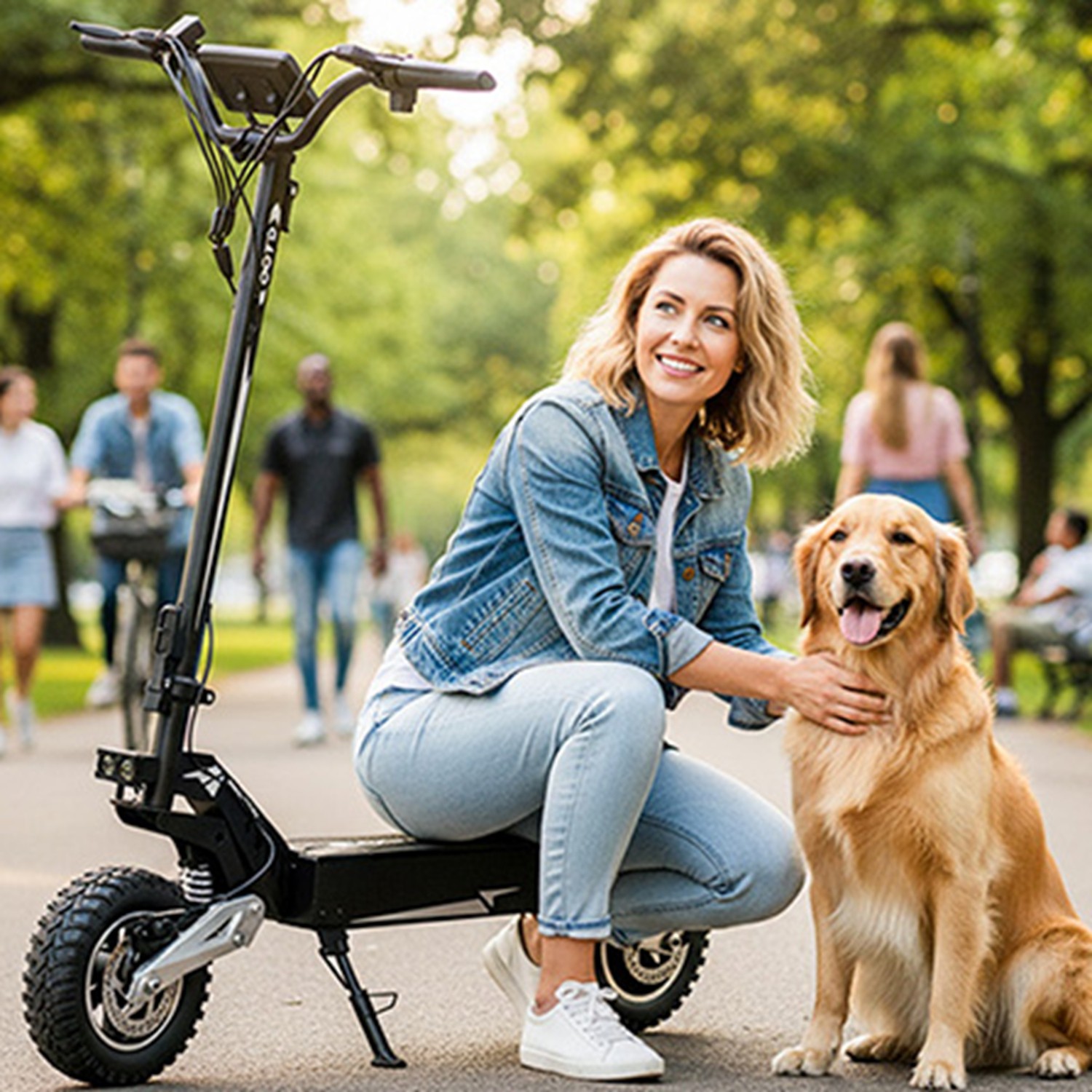 5000W Electric Scooter for Adults 55Miles 50MPH Off-Road Tire Fast E-Scooter NFC