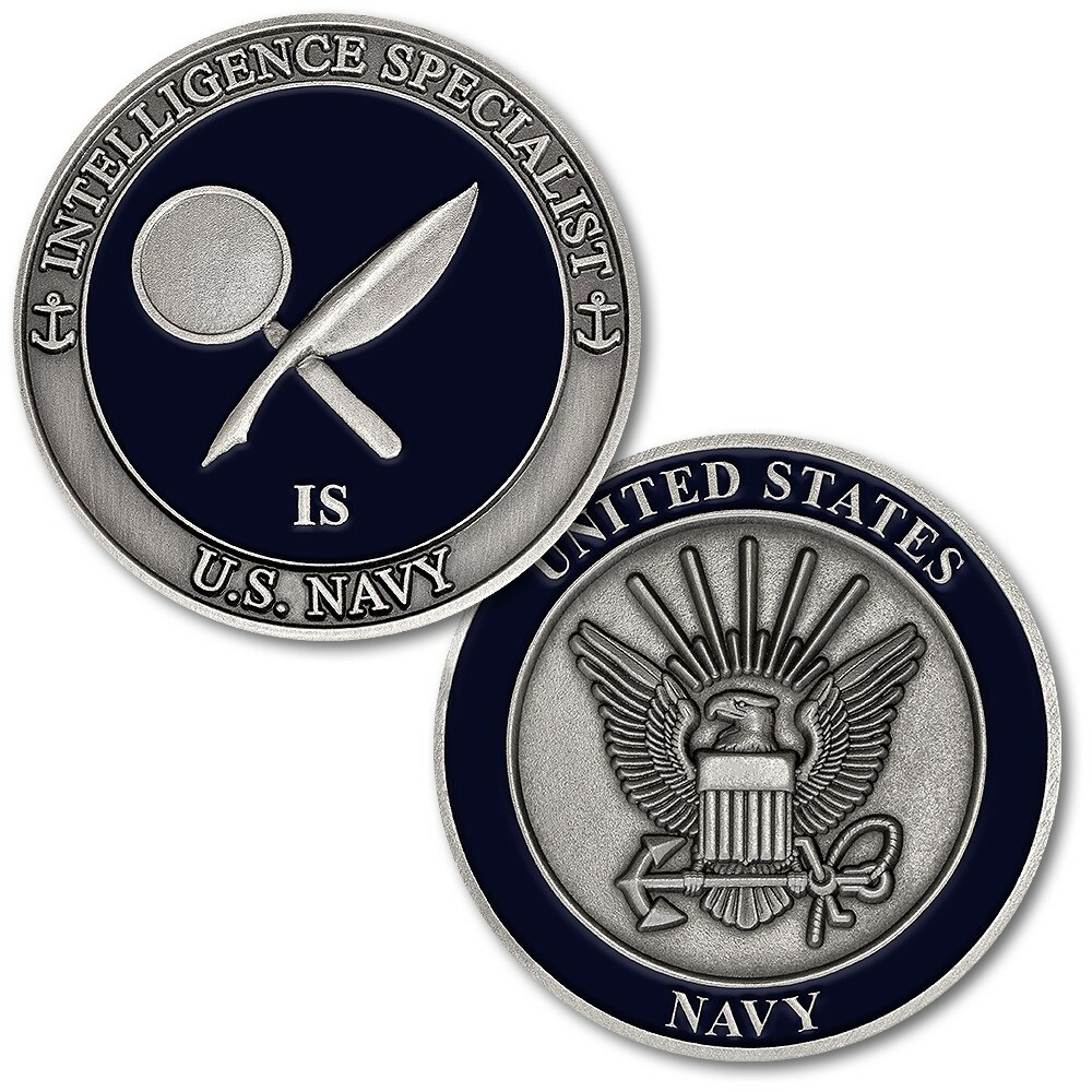 NEW U.S. Navy Intelligence Specialist (IS) Challenge Coin.