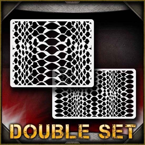 Snakeskin Texture Pattern Airbrush Stencil Template Airsick