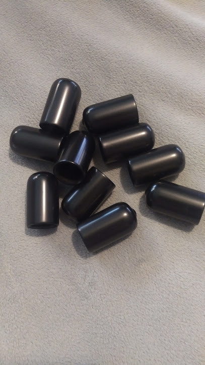 QT (10) round rubber vacuum caps dust cap thread protector pipe cover 5/8'' I.D.