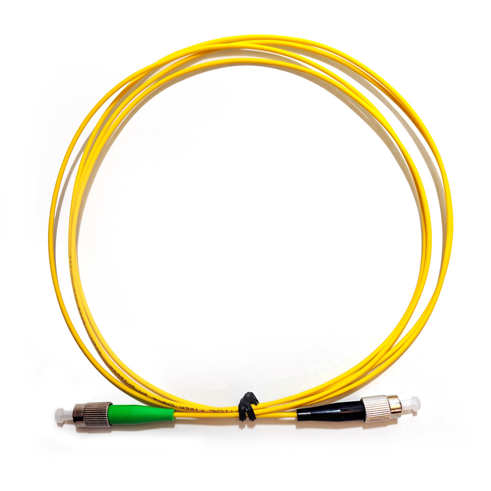 Fiber Optic Cable Patch Cord, Singlemode, Simplex FCAPC to FCUPC, 2M (6ft)