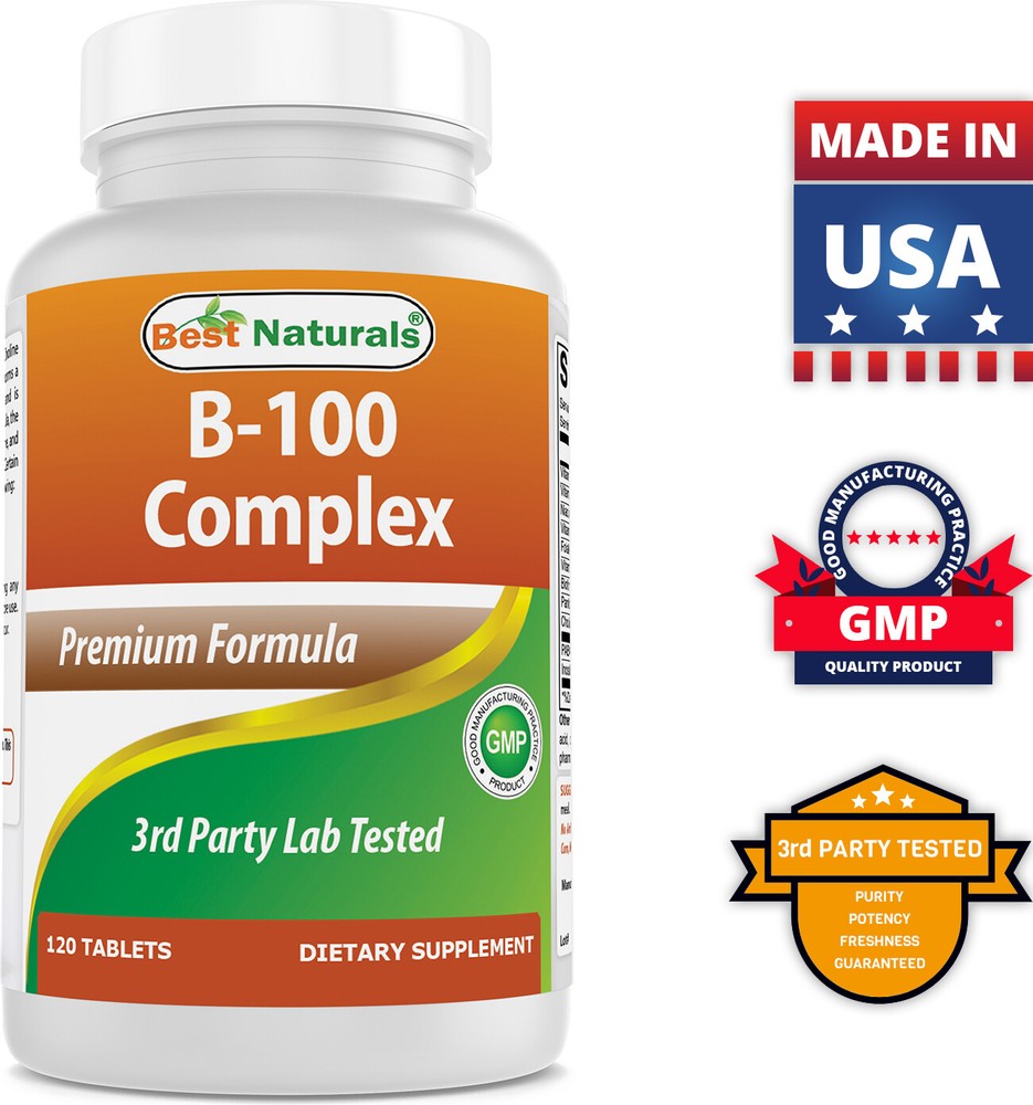 Best Naturals B-100 Complex Tablets, 120 Count