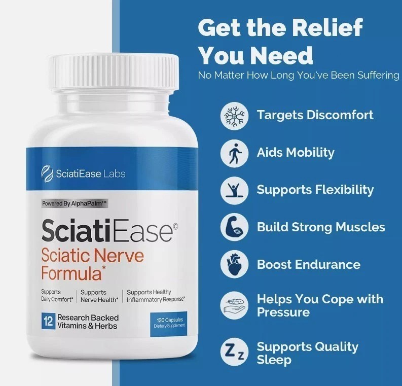 3 Pack SciatiEase Labs Sciati Ease Sciatic Nerve Formula 120 Cap NEW ! Exp 2027