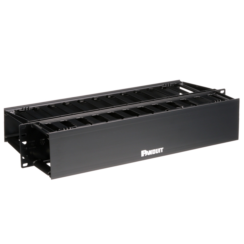 Panduit WMP1E PatchLink Horizontal Cable Manager 2U 19" Rack Front & Rear