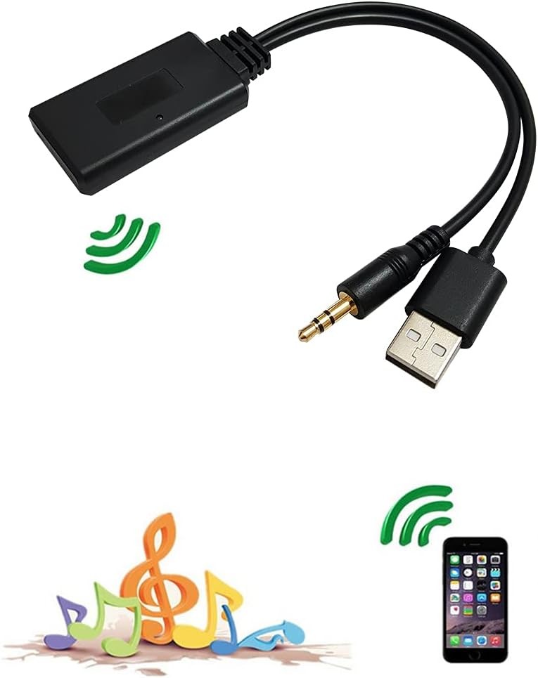Wireless Bluetooth AUX Audio Receiver Adapter Car Universal Cable Music Player