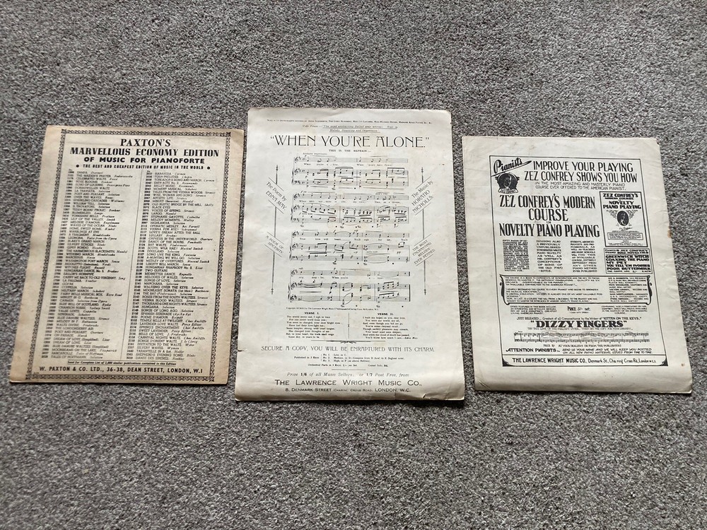 Vintage Sheet Music X3