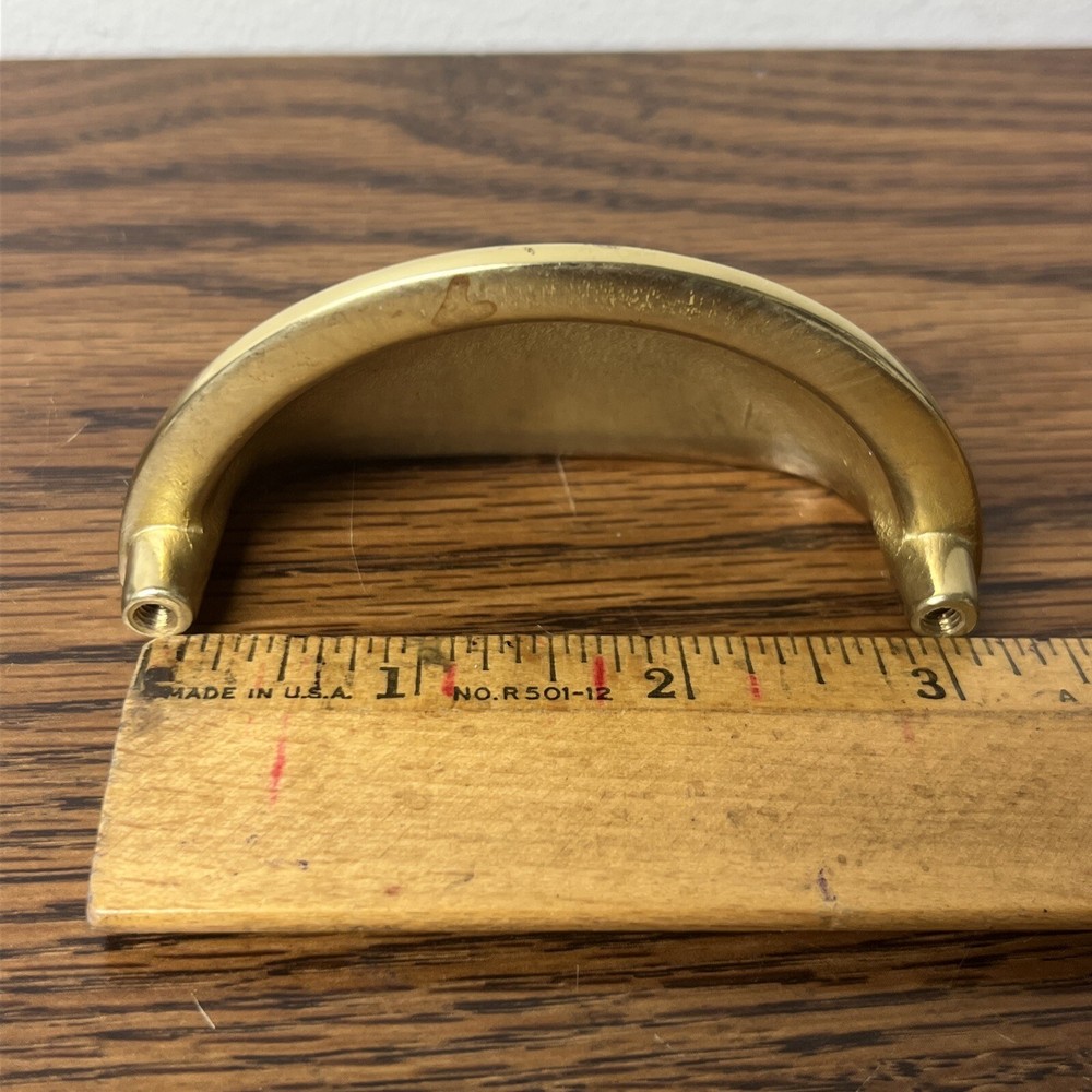Ultra Hardware #59217 Solid Brass Drawer Pull 3” Center Polished Brass Finish