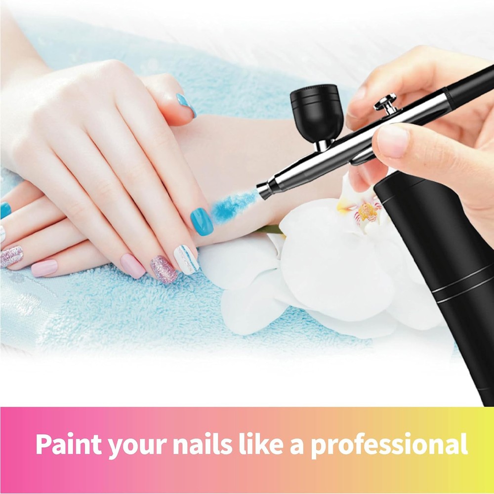 Portable Air Compressor Kit Airbrush Paint Spray Gun Nail Art Tattoo Airbrush US