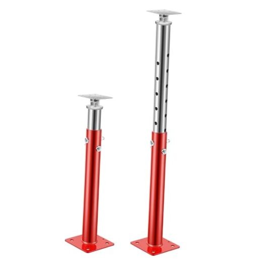 2 Pcs House Floor Jacks for Leveling Adjustable, Height Range 19.7"- Red