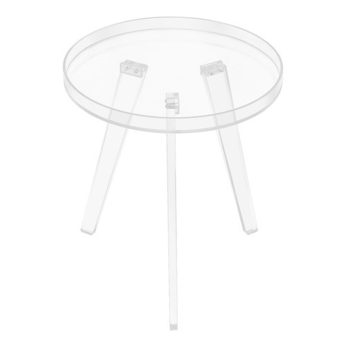 Acrylic Side Table, Clear Side Table, Round Acrylic Side Table