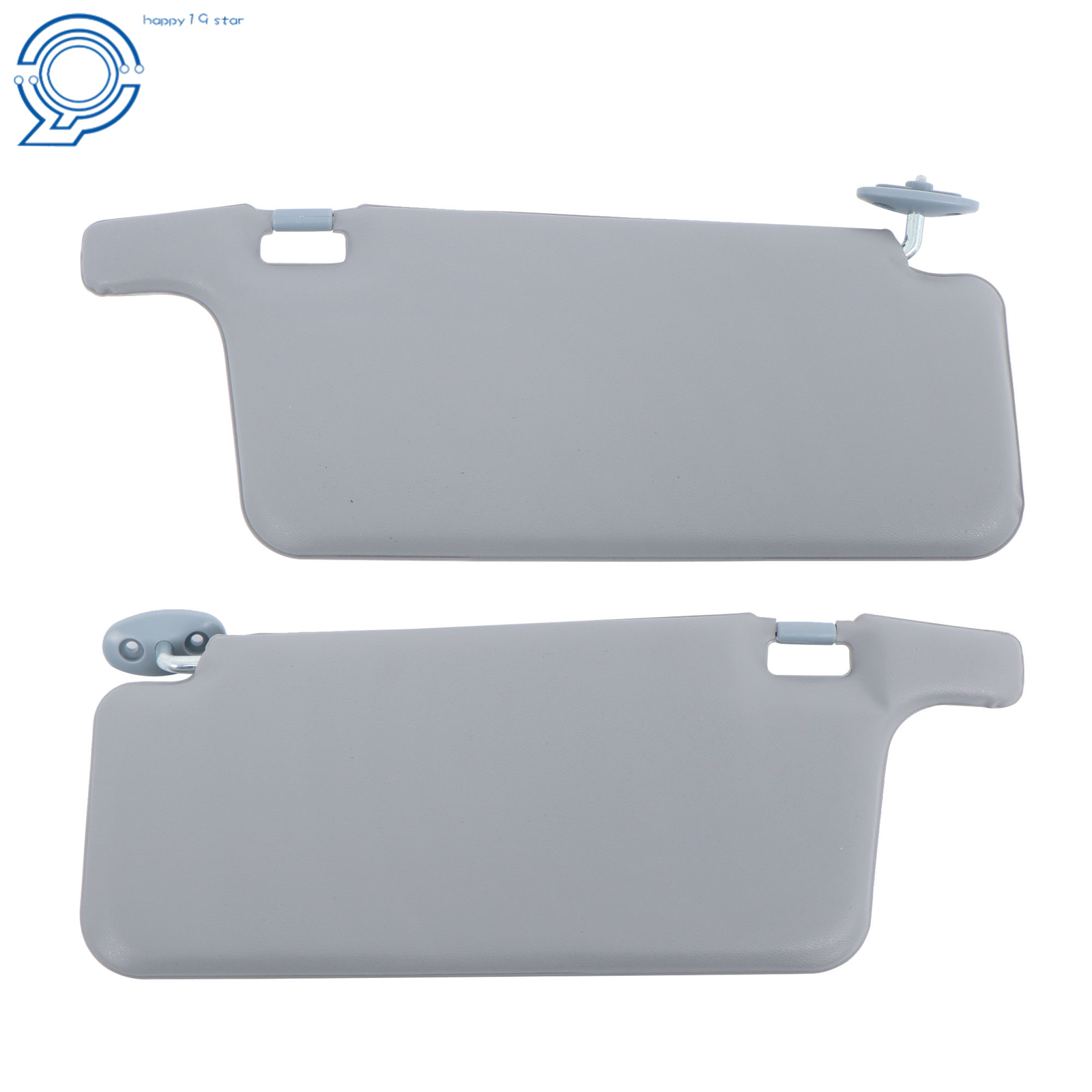 Driver Left+Right Passenger Sun Visors For 1996-2001 Honda Civic Gray Color LHD