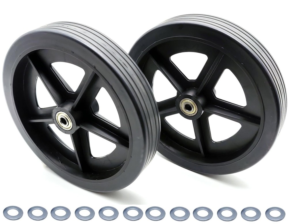 Rollator Flat Wheels,Bariatric rollator Replacement casters,Heavy-Duty Black