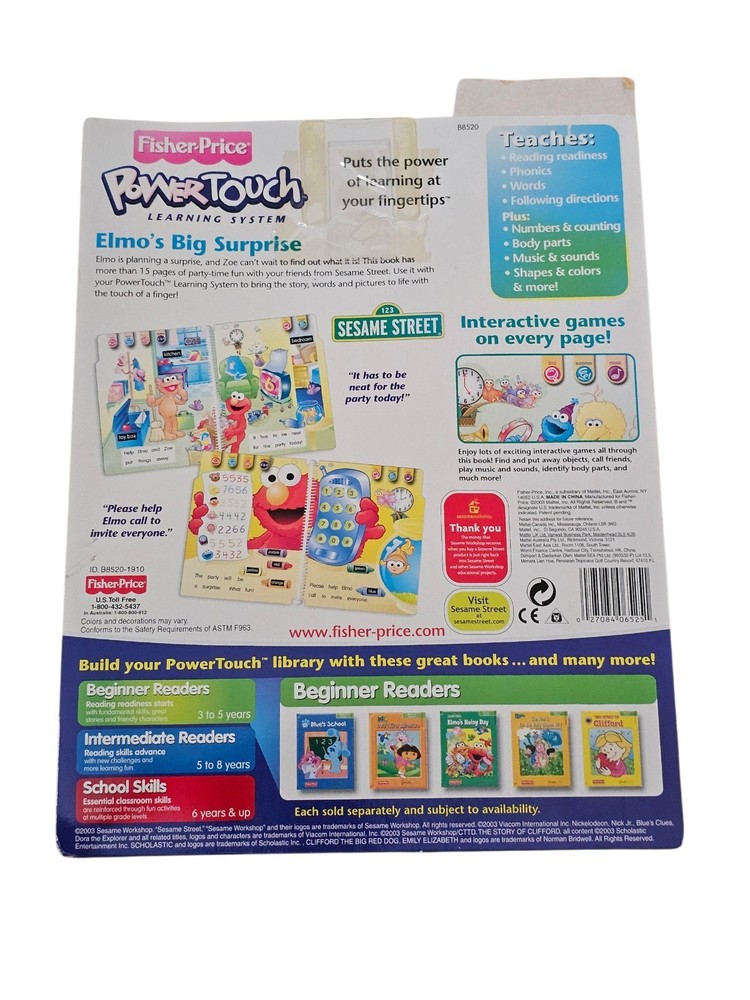 fisherprice power touch learning system book & cartridge