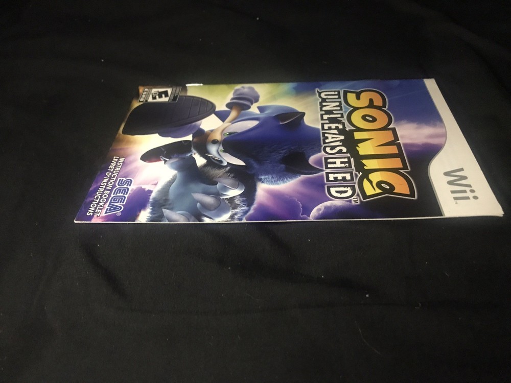 Sonic Unleashed (Nintendo Wii) Original MANUAL ONLY (No Game)