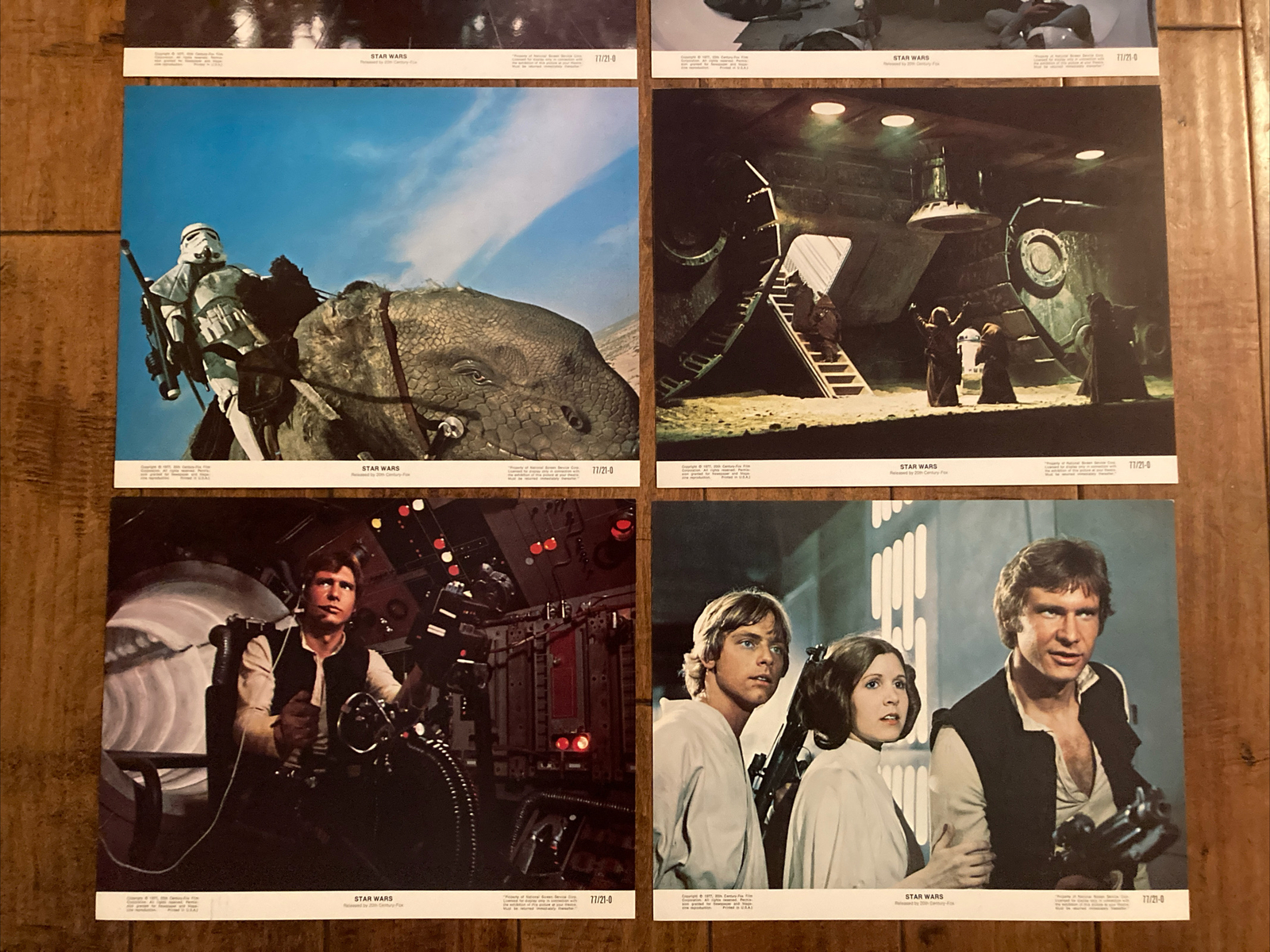 Star Wars - Original 1977 MINT Lobby Card Set. - George Lucas - Harrison Ford