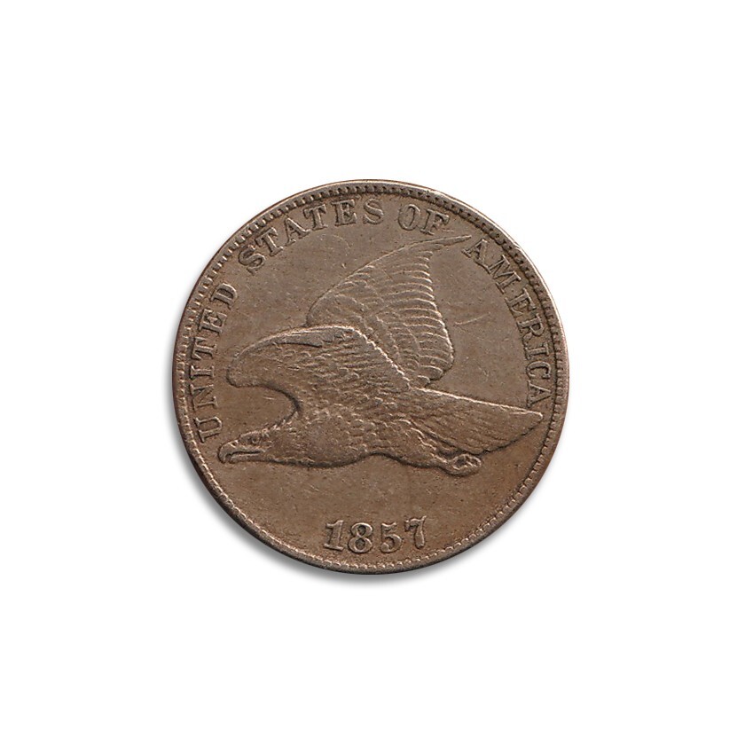 1857-P USA Flying Eagle Cent (AU) FEC9