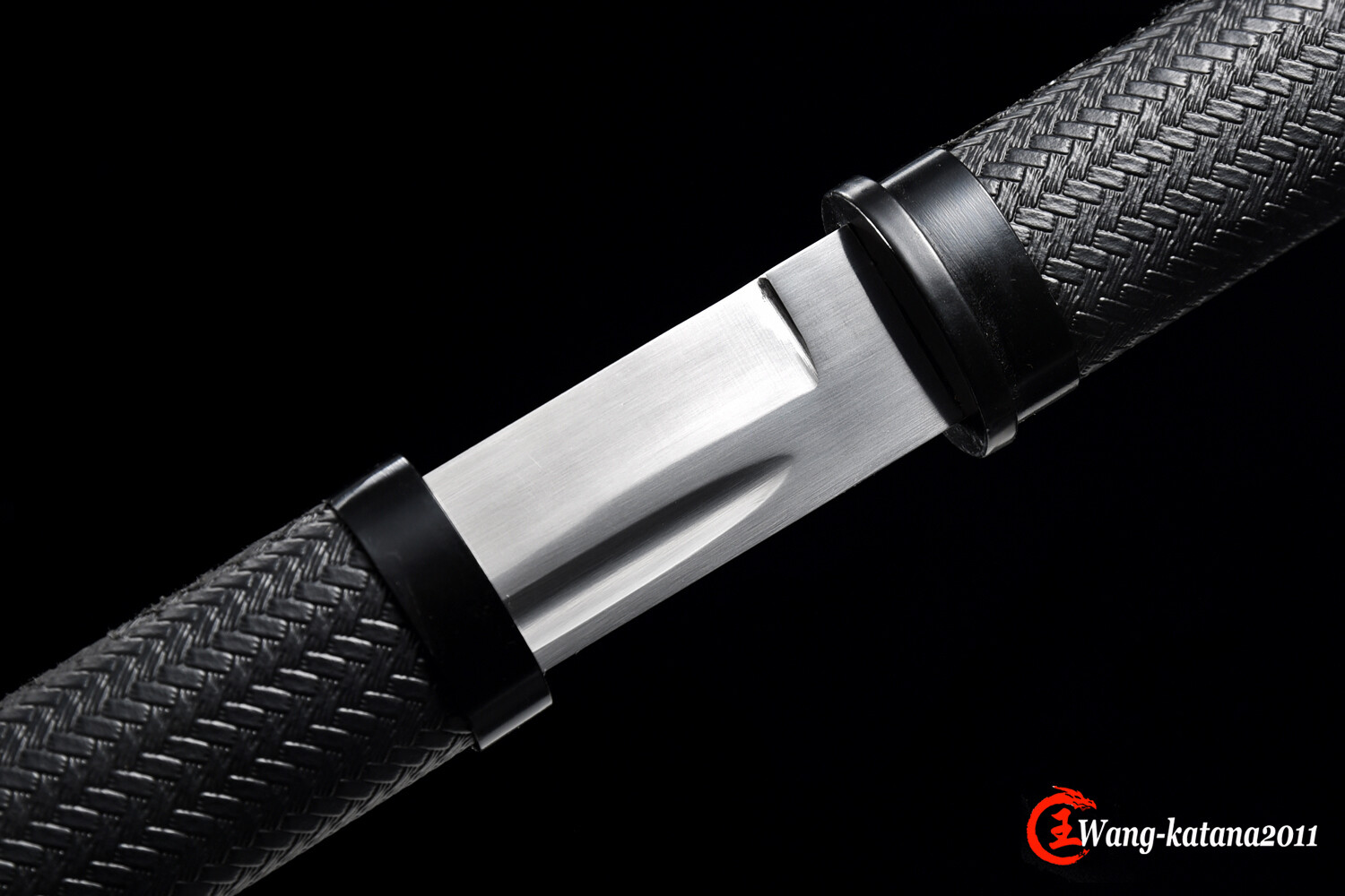 18''Tanto 9260 Steel Mini Katana Self-defence Japanese Samurai Black Short Sword