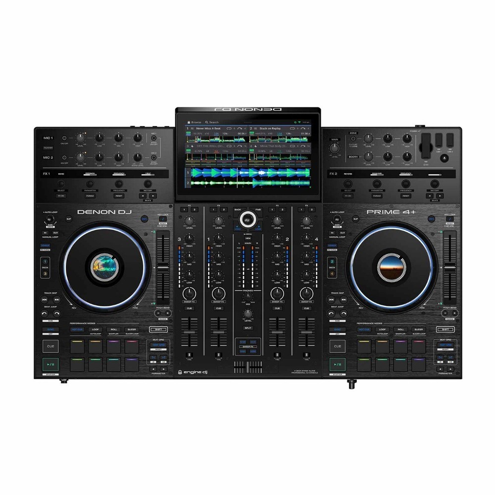 Denon Prime 4+ Plus 4 Channel Standalone DJ Controller System w Touchscreen