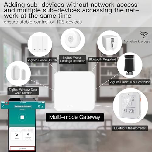 Smart Multi-mode Gateway: ZigBee 3.0 & Bluetooth & Mesh Hub, App Remote