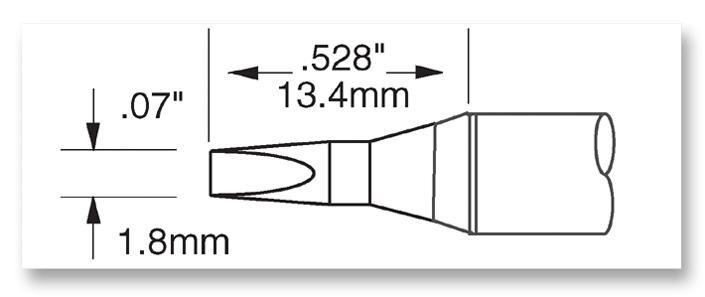 OKI METCAL - 1.8mm Tapered Welding Tip