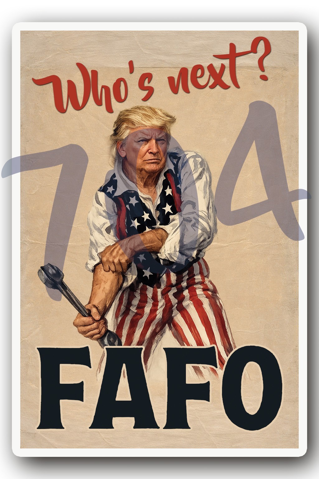 Donald Trump FAFO 5” Sticker Pro Trump Venezuela Sticker Uncle Sam