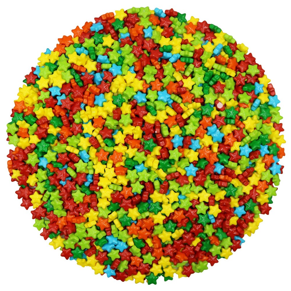NEON STARS ASSORTED COLORED MINI HARD CANDIES