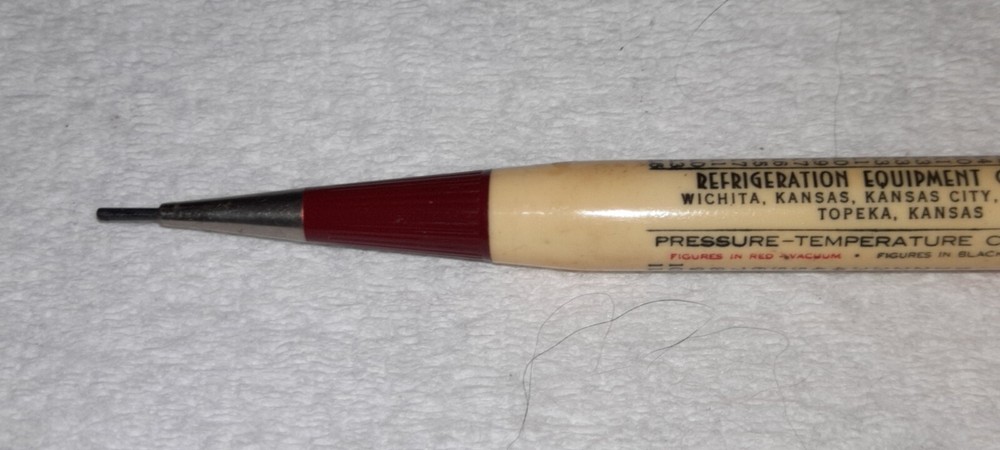 "AUTOPOINT*Pressure-Temperature Chart*Working Mech Pencil "Refrig. Equip. Co."