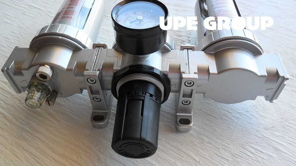 3/8" MID FLOW COMBO PARTICULATE FILTER MOISTURE TRAP LUBRICATOR REGULATOR