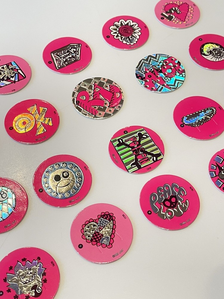 SET/20 POGS SGI 1995 Pink Foil Complete Series EUC