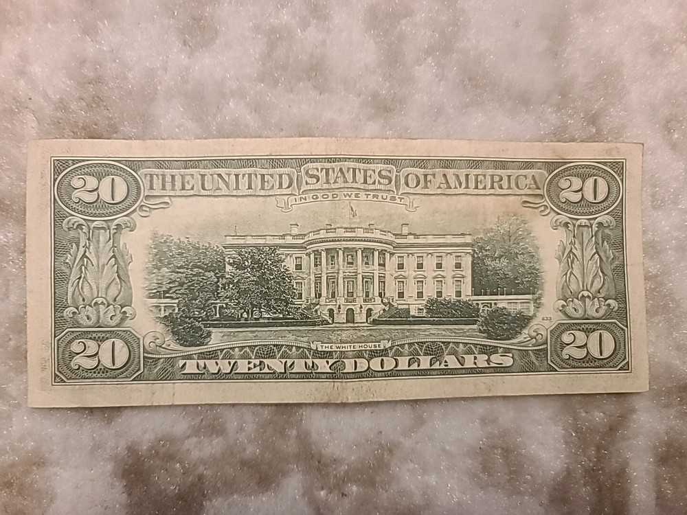 1977 $20 OFFSET/MISALIGNED ERROR FEDERAL RESERVE NOTE