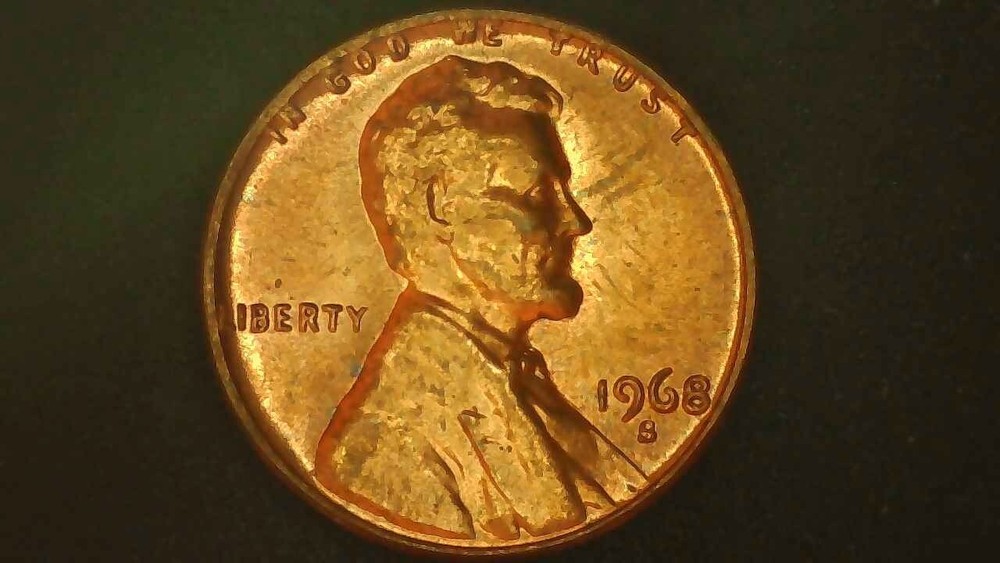 1968 S Lincoln Memorial Cent, Machine doubling on reverse