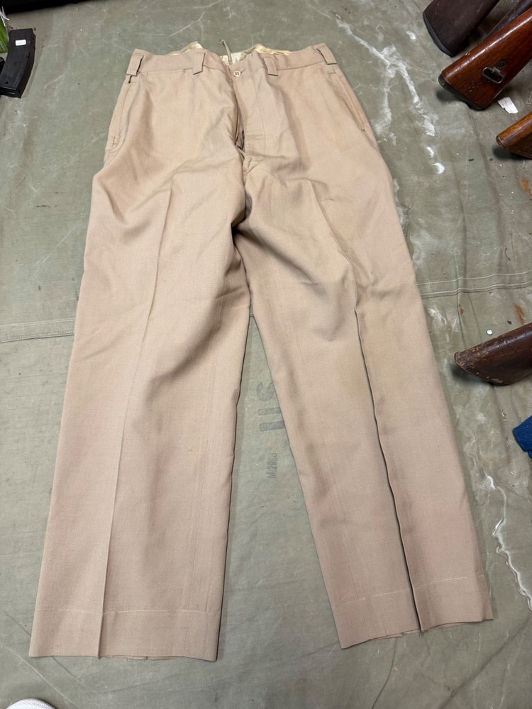 ORIGINAL WWII US ARMY OFFICER CLASS A "KHAKI" TROUSERS- SMALL 32 WAIST